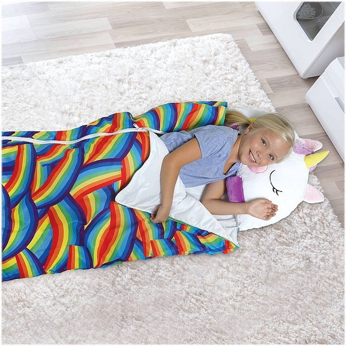 Kids Sleeping Bag Happy Children Toy Plush White Unicornarge - Sensory Circle