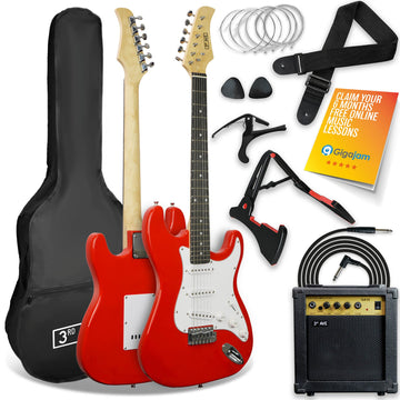 3rd Avenue Electric Guitar Pack - Red - Sensory Circle